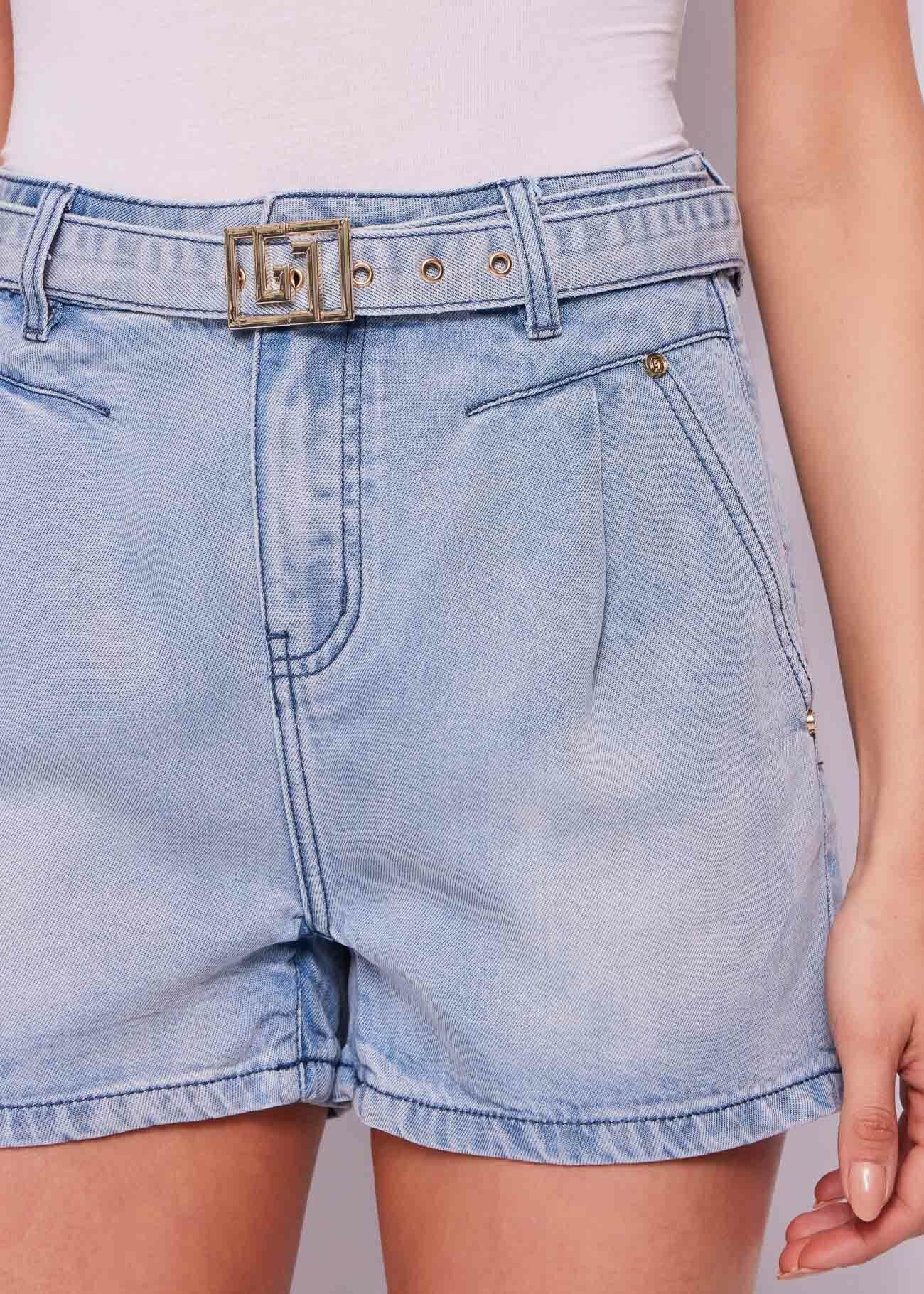 Shorts da donna con fibbia logata