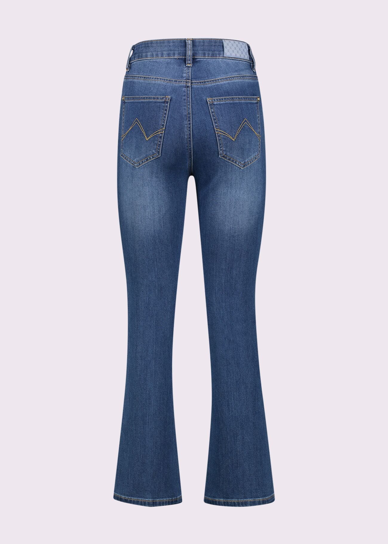 Jeans donna flare cropped effetto used