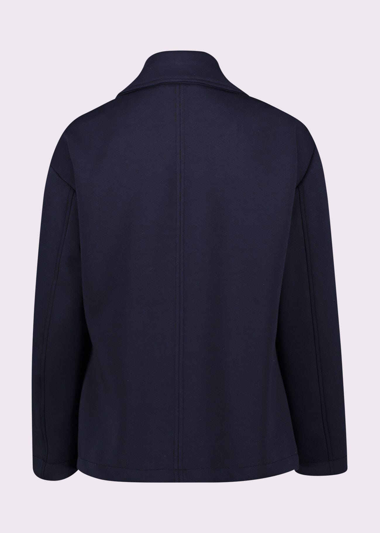 Caban bleu en scuba pour femme