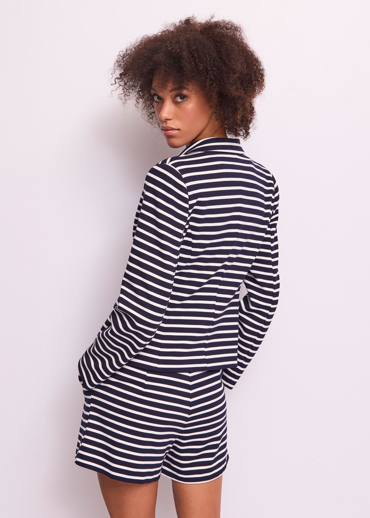 Blazer rayé pour femme