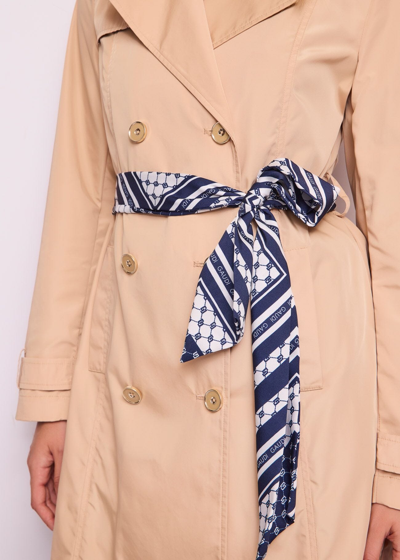 Trench donna doppiopetto con cintura