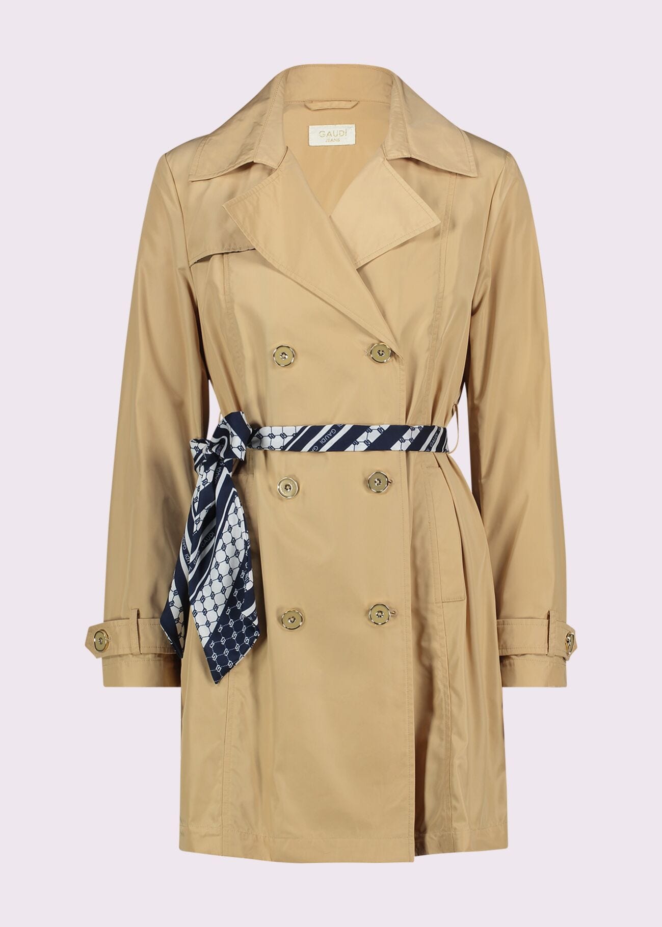 Trench donna doppiopetto con cintura