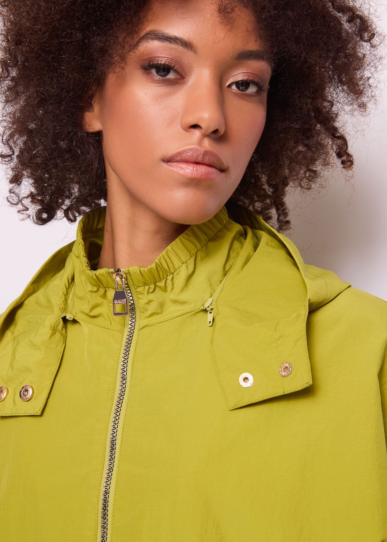 Giacca donna verde con zip