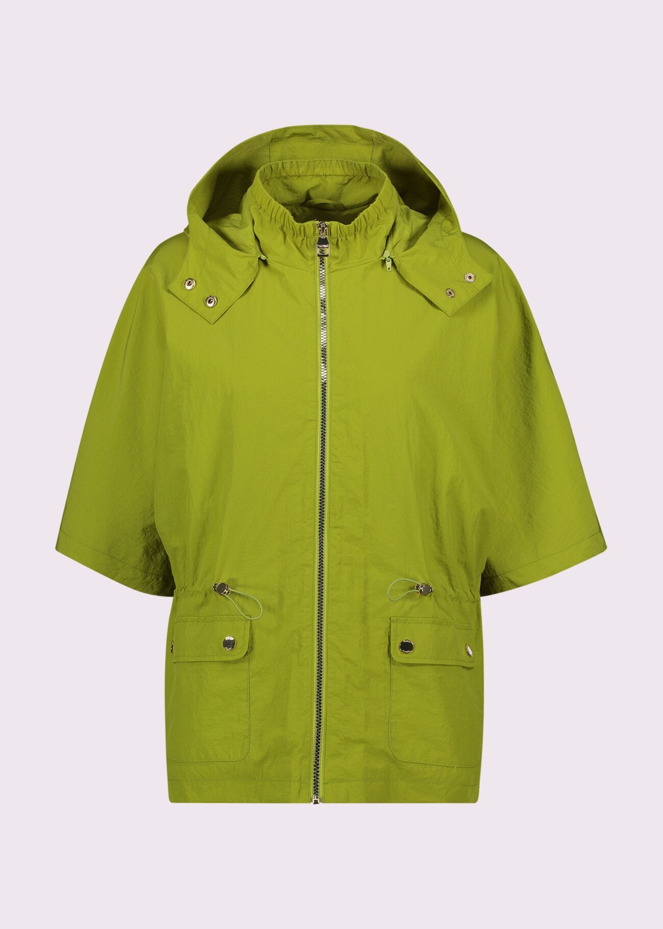 Giacca donna verde con zip