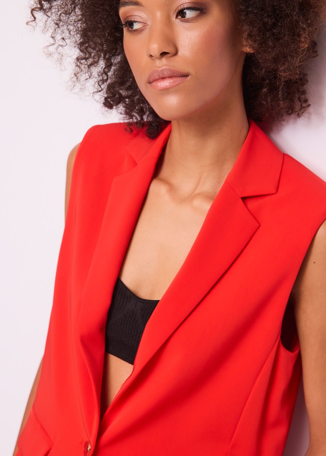 Gilet rouge pour femme