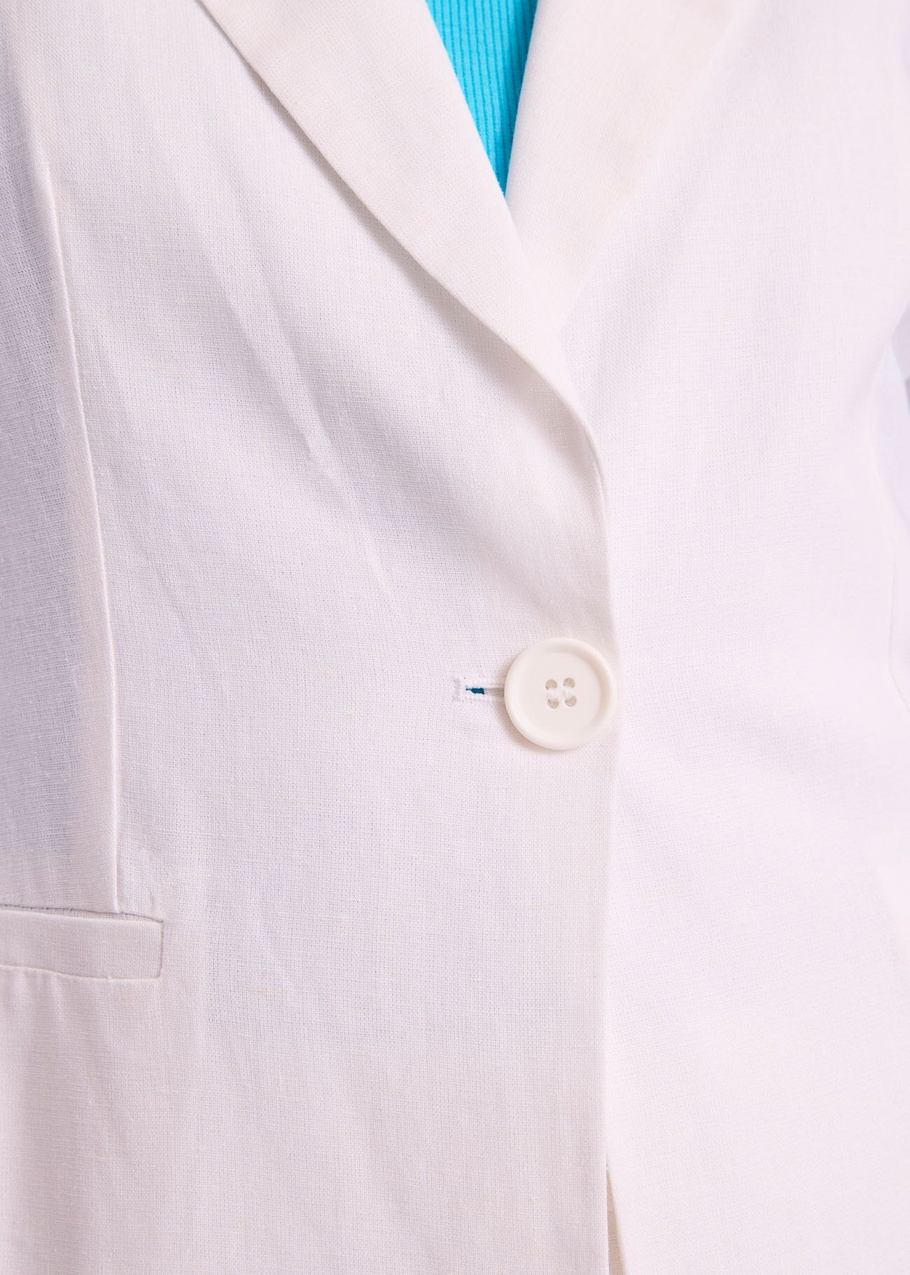Women's white linen blazer