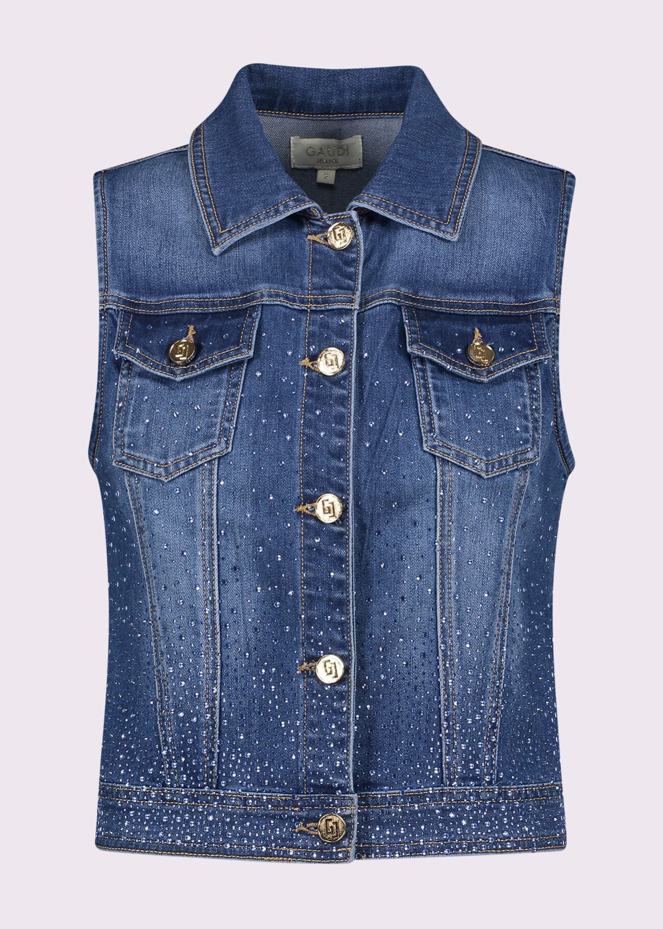 Gilet donna con bottoni logati