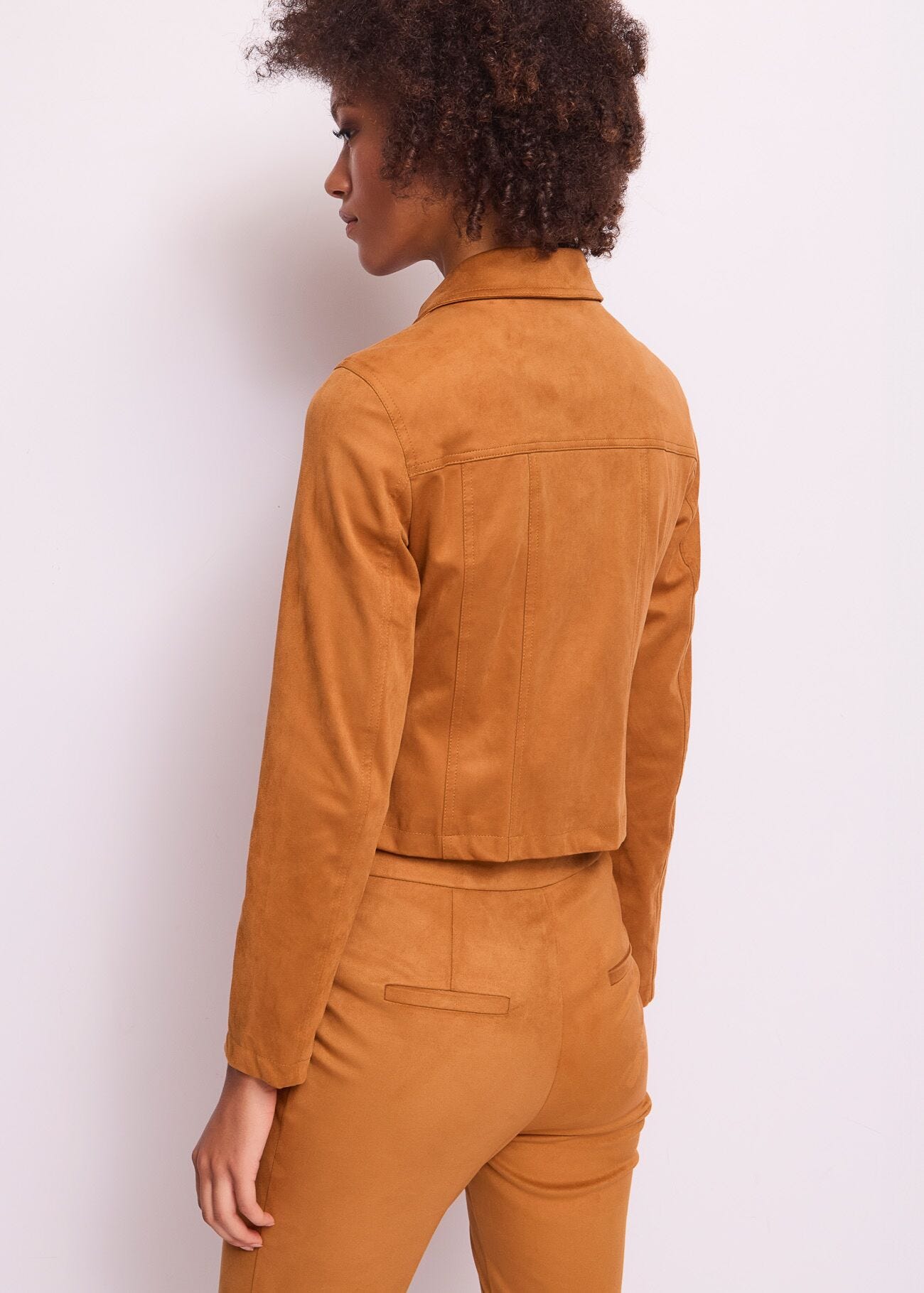 Giacca donna marrone con zip