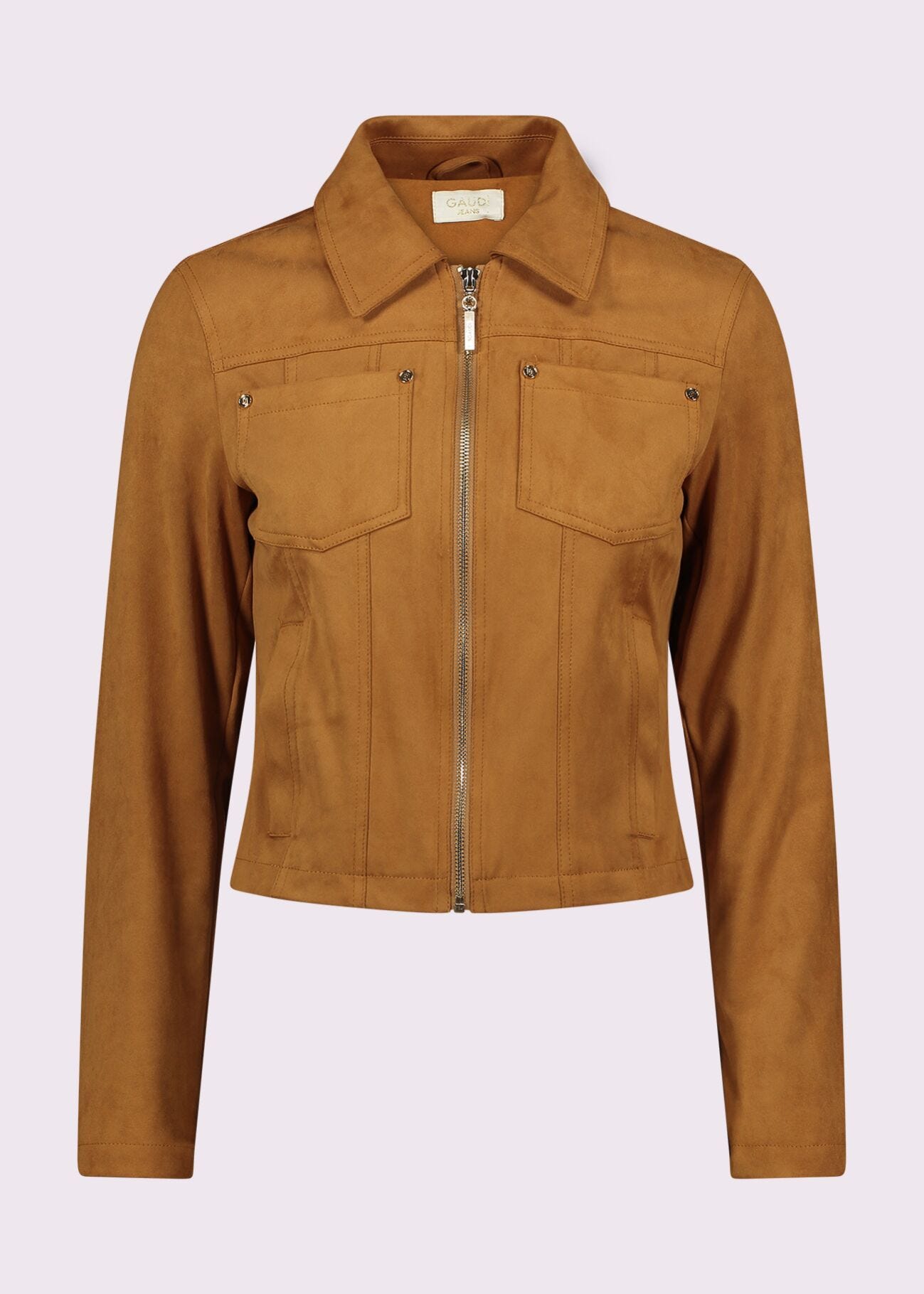 Giacca donna marrone con zip