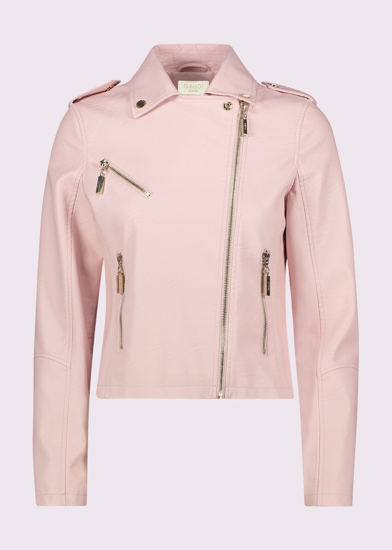 Veste de motard en matière synthétique pour femme