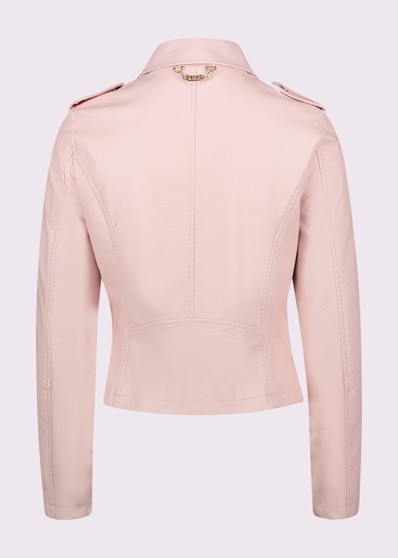 Veste de motard en matière synthétique pour femme