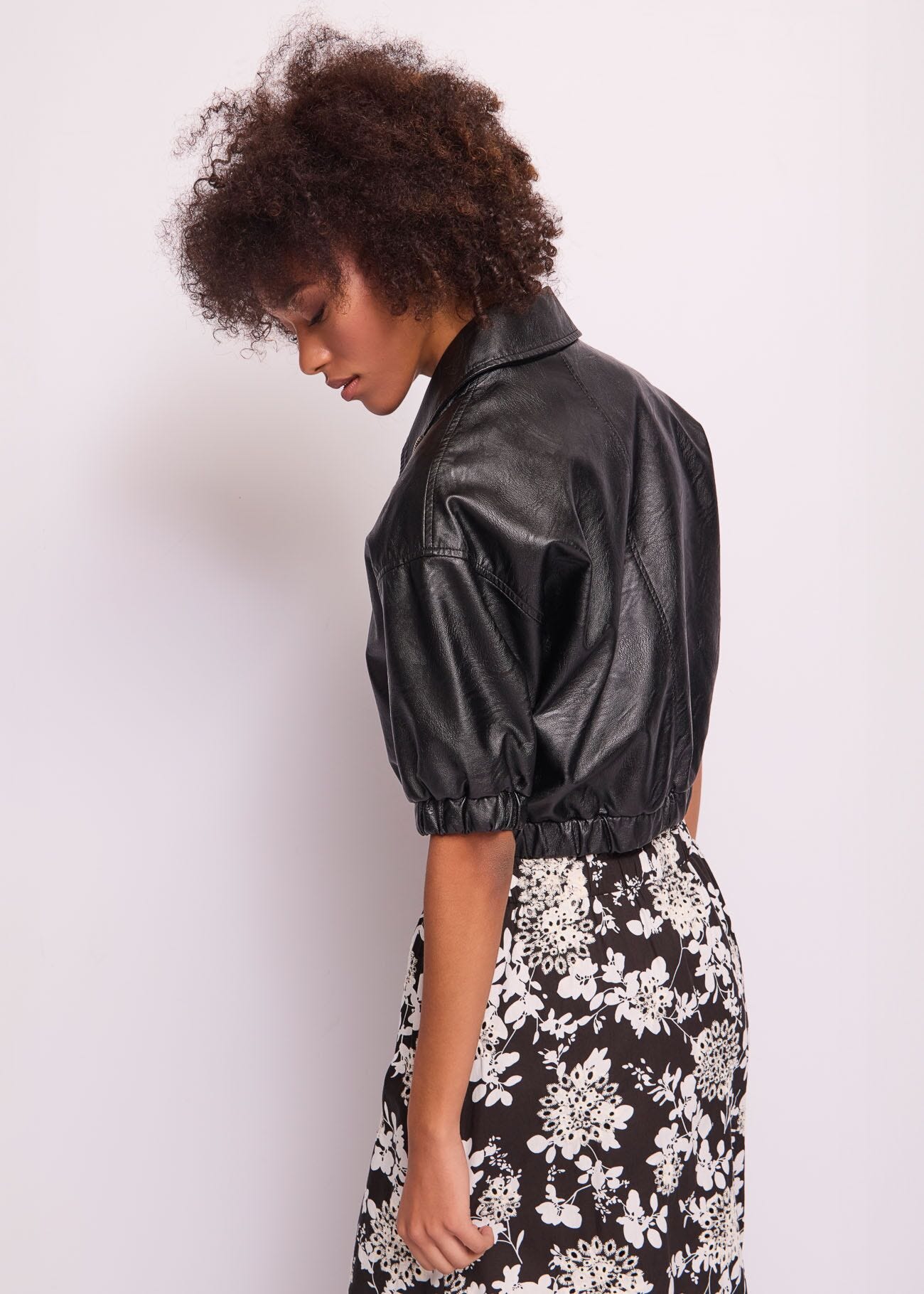Giacca biker donna con zip