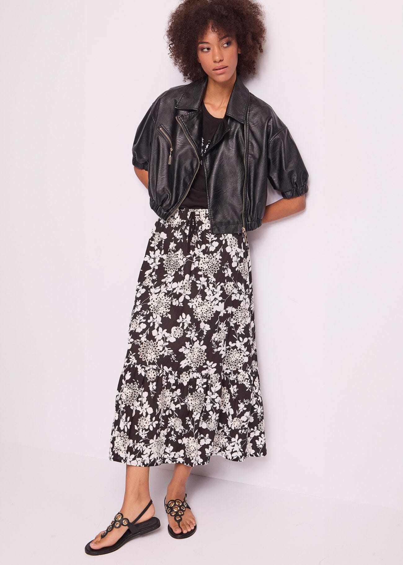 Giacca biker donna con zip