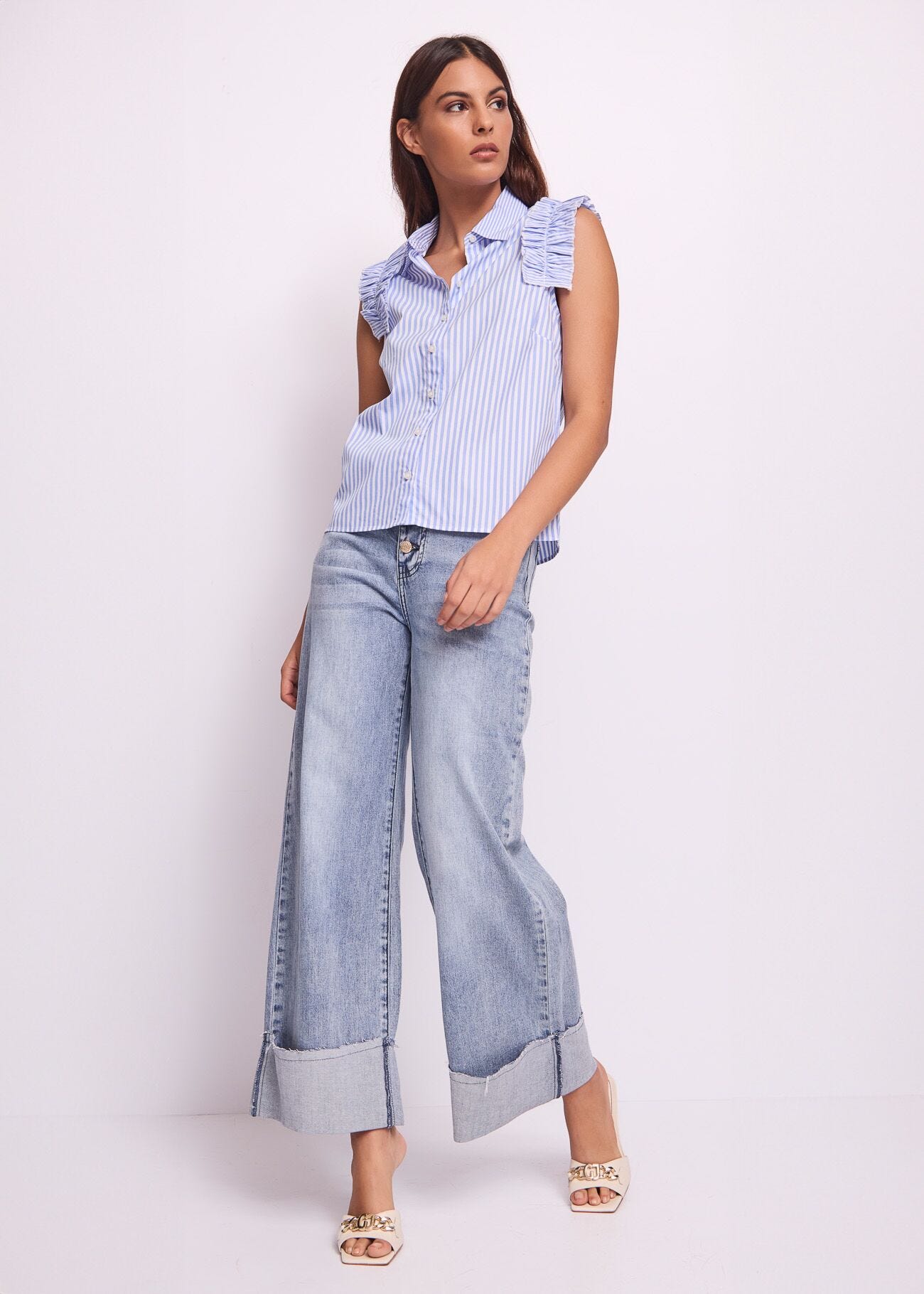 Women's striped cotton top
