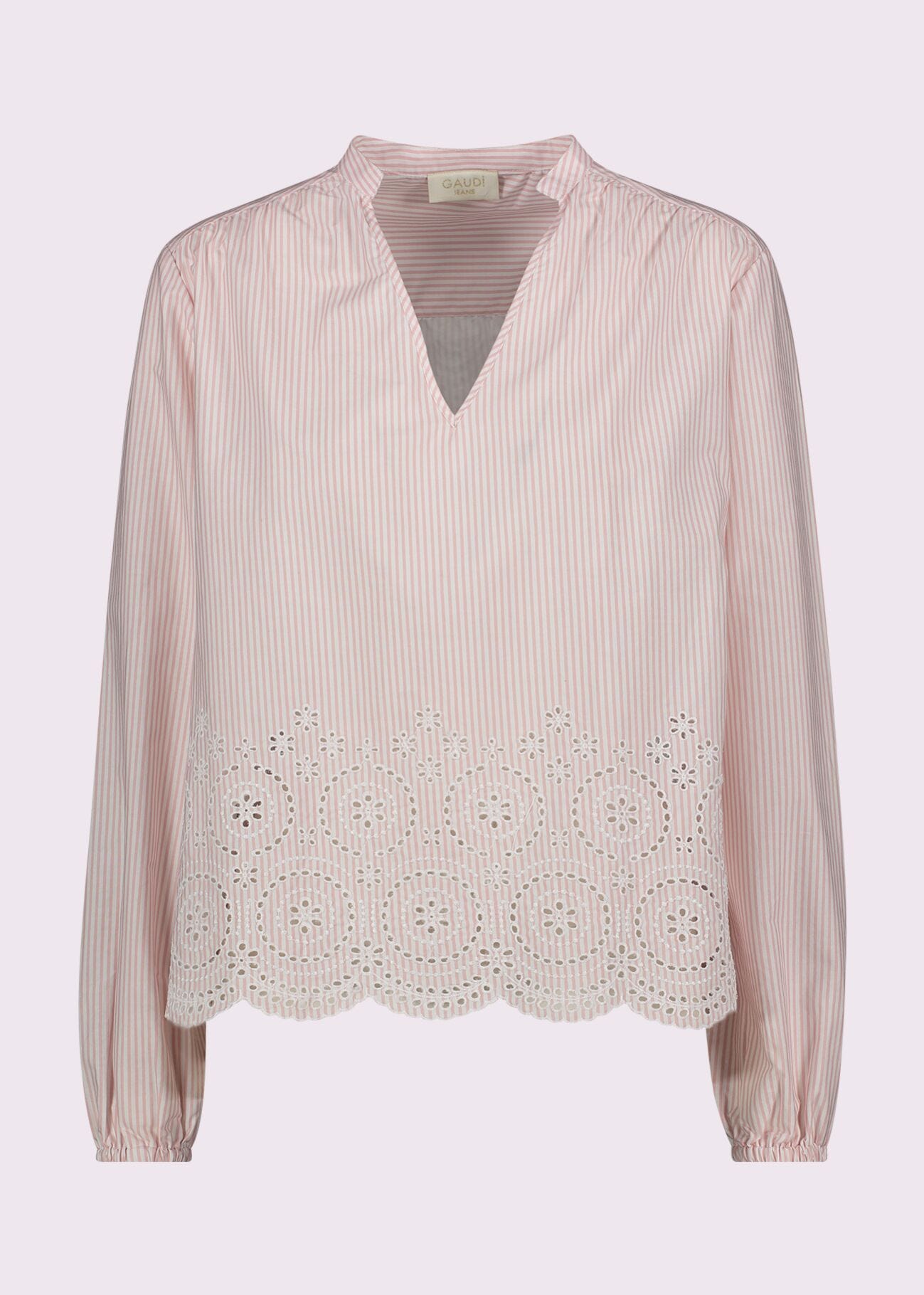 Blouse rayée en coton pour femme