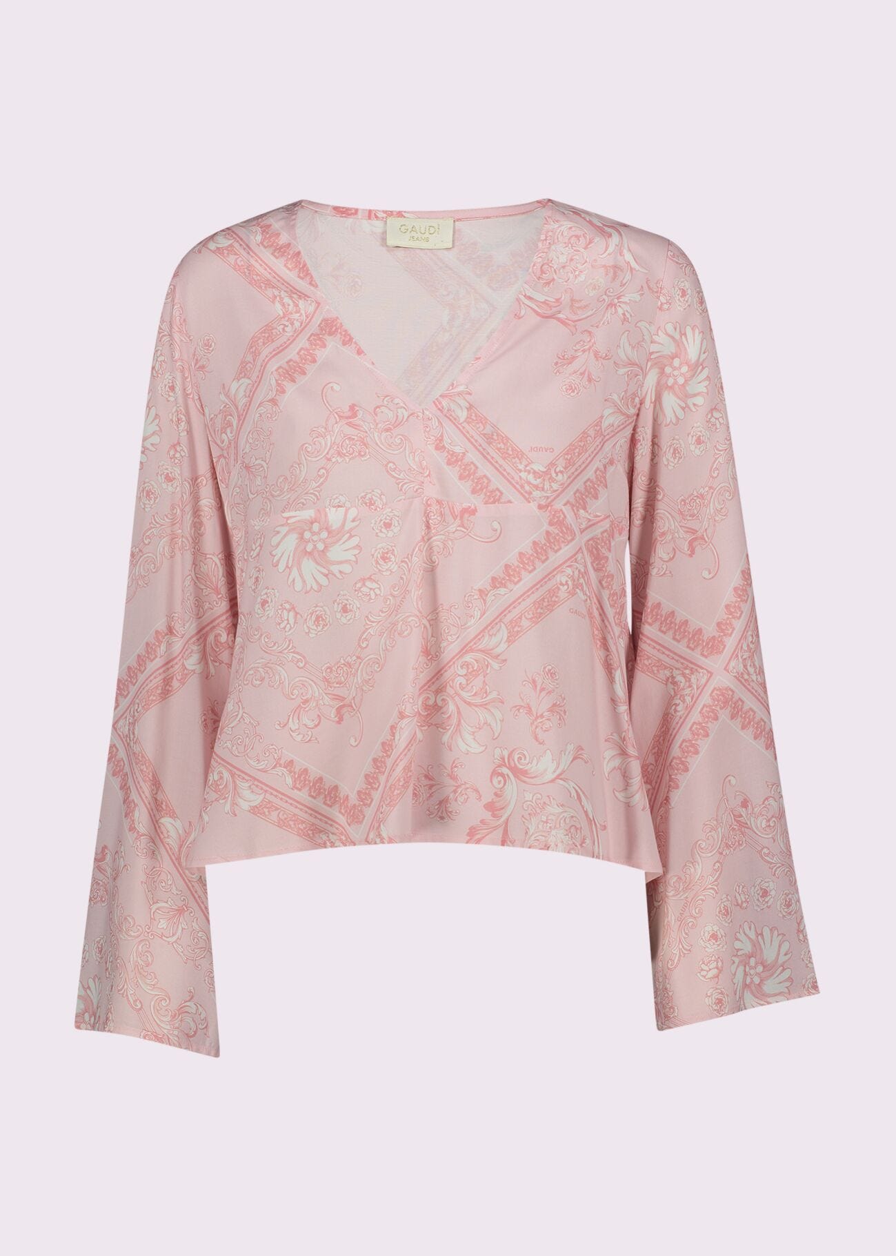 Blouse en mousseline imprimée pour femme