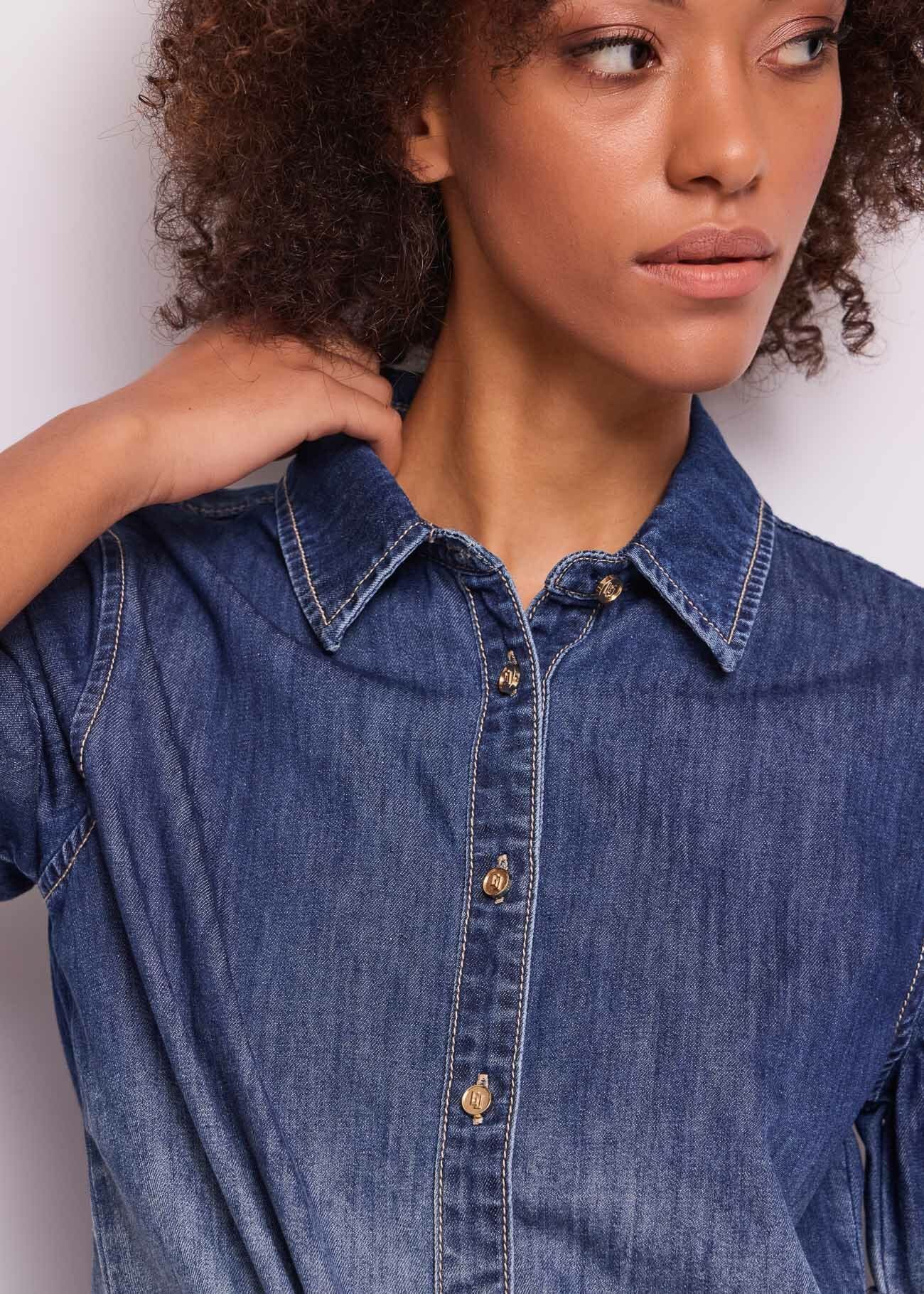 Camisa de mujer en chambray de algodón