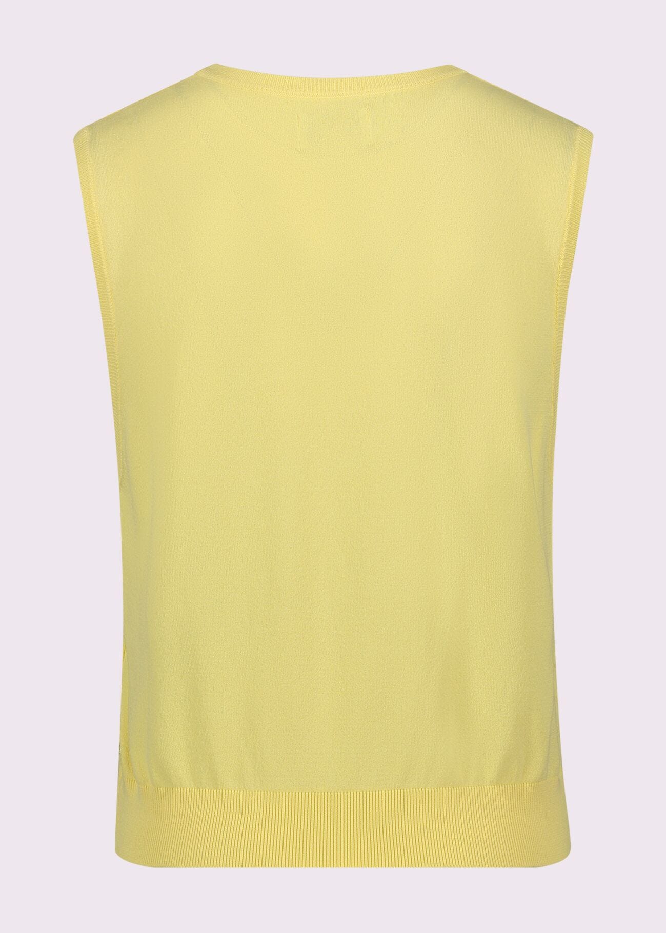Gilet donna giallo con strass
