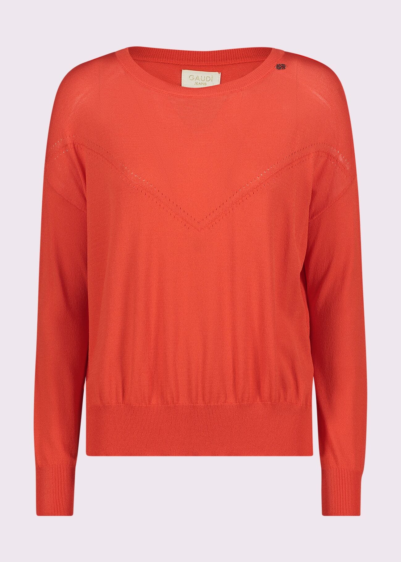 Maglia donna rossa con spacchi