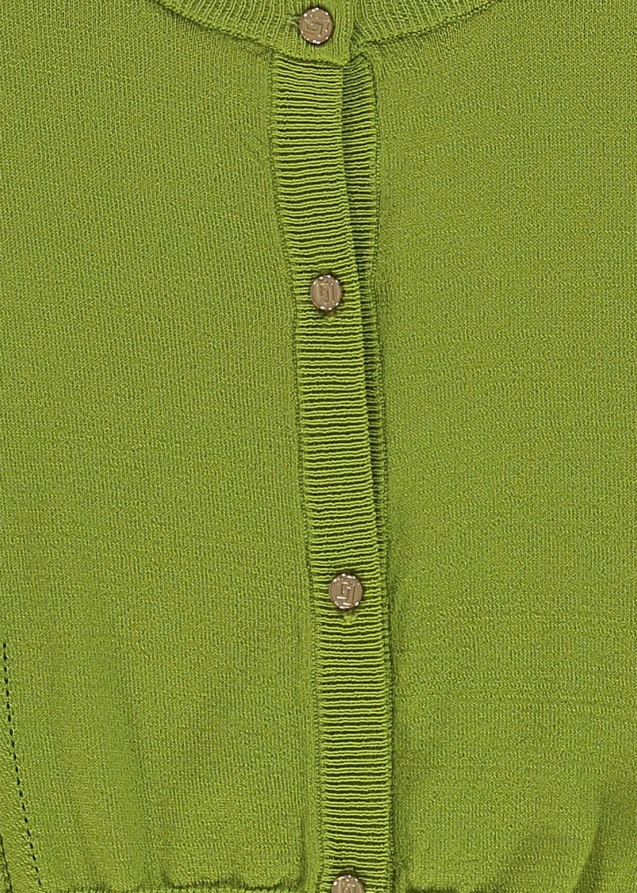 Cardigan donna verde con maniche lunghe