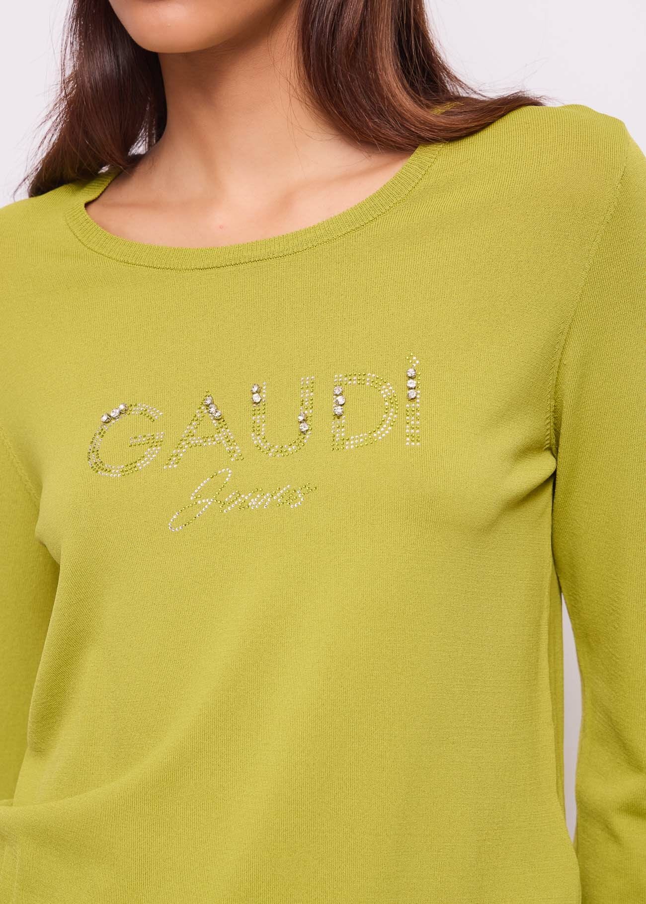 Maglia donna verde girocollo