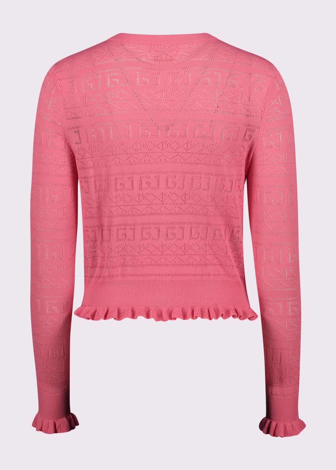 Cárdigan rosa de punto para mujer