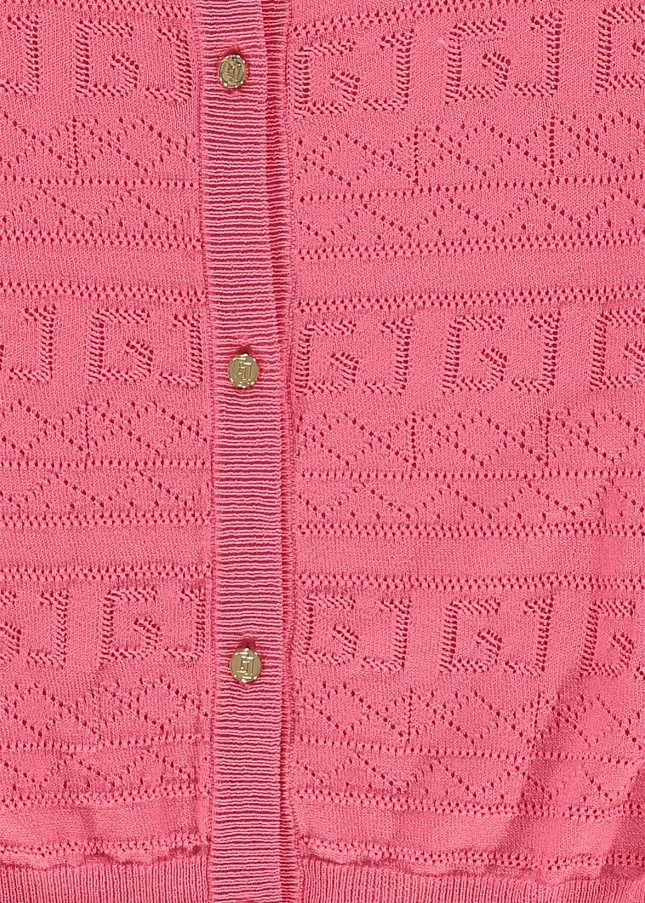Cárdigan rosa de punto para mujer