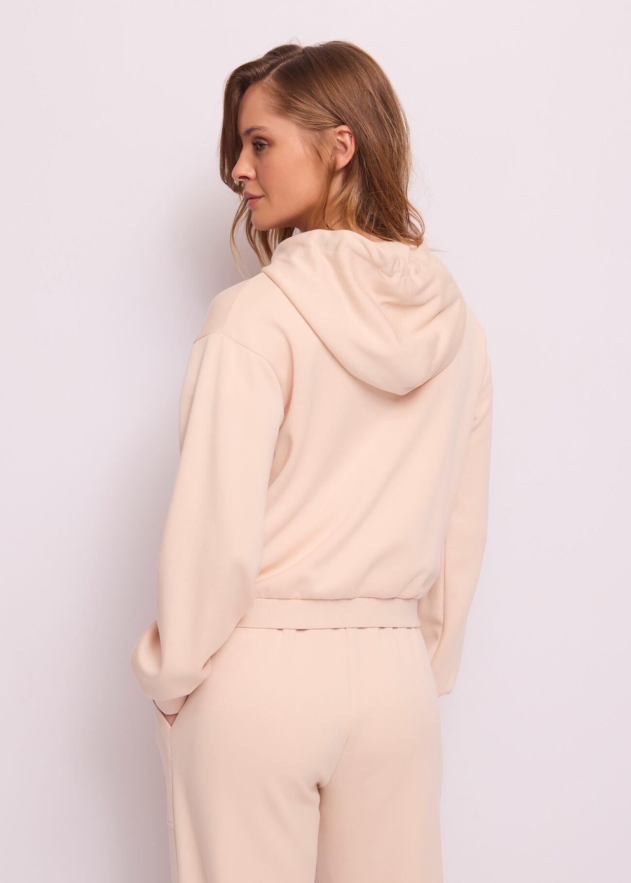 Women's scuba sweatshirt with zip