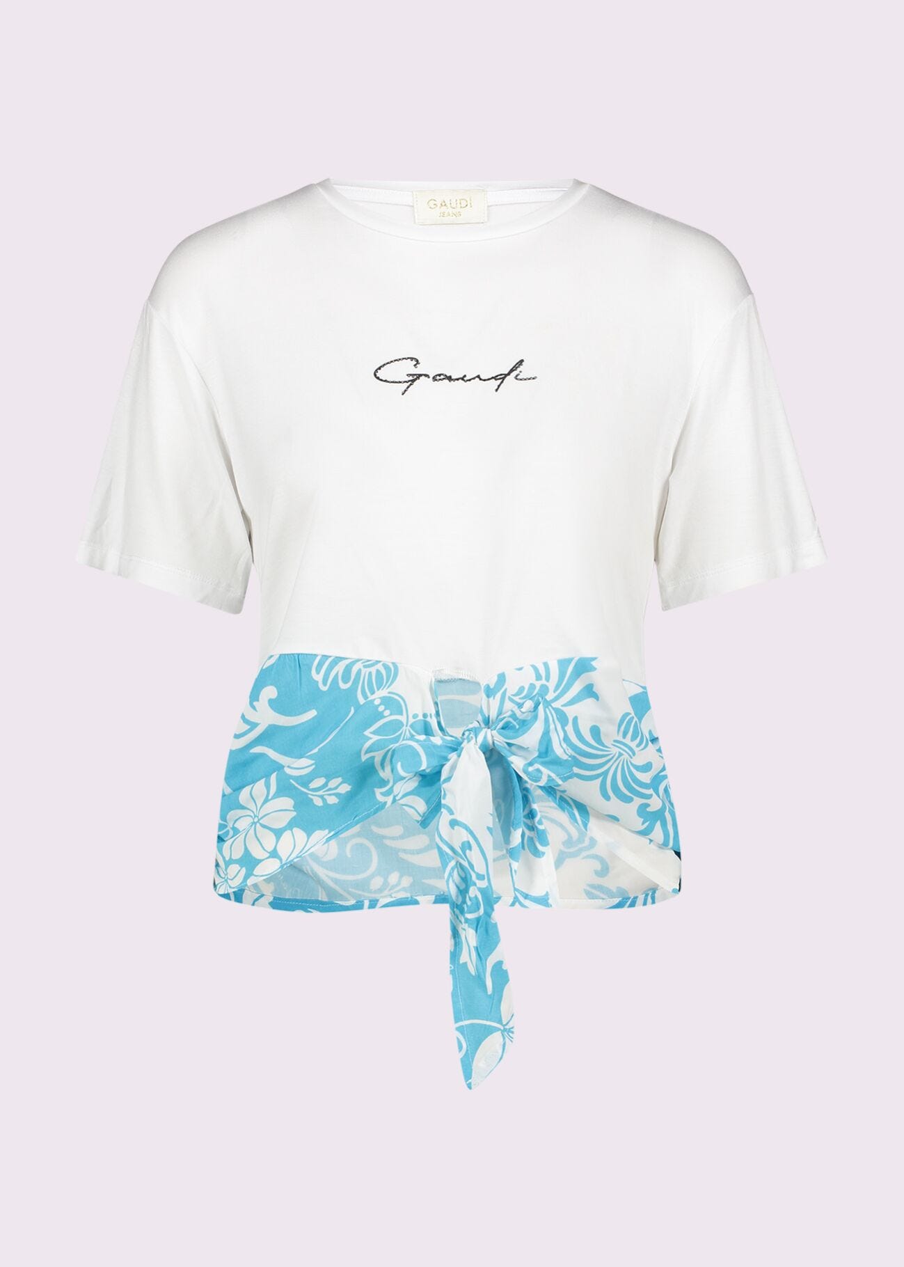 Camiseta con estampado y logotipo para mujer