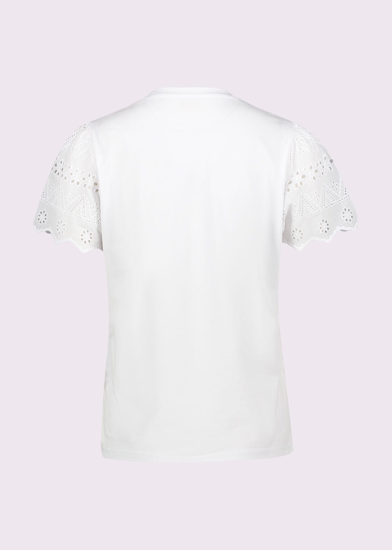 Camiseta blanca de algodón para mujer