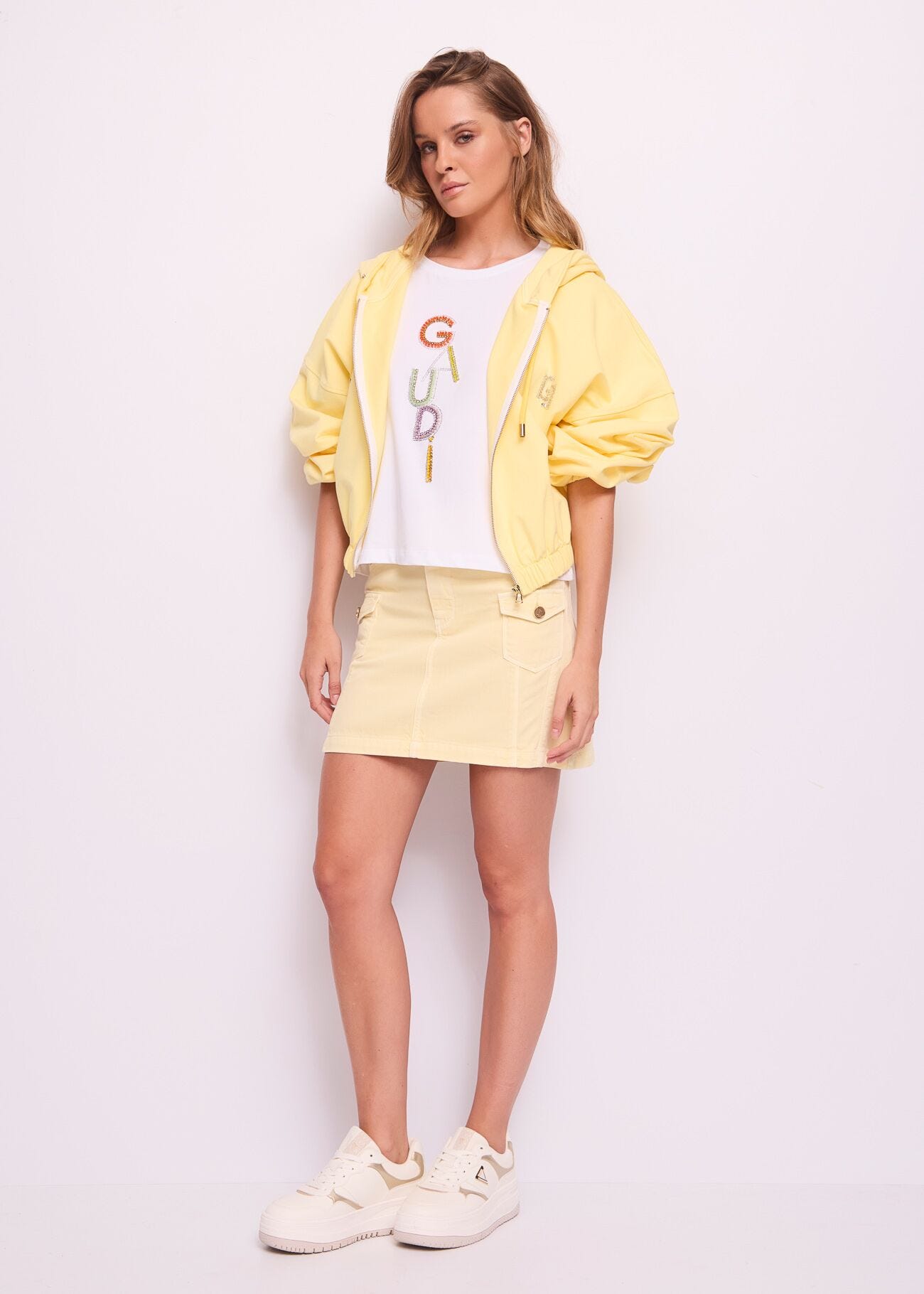 T-shirt blanc en coton pour femme
