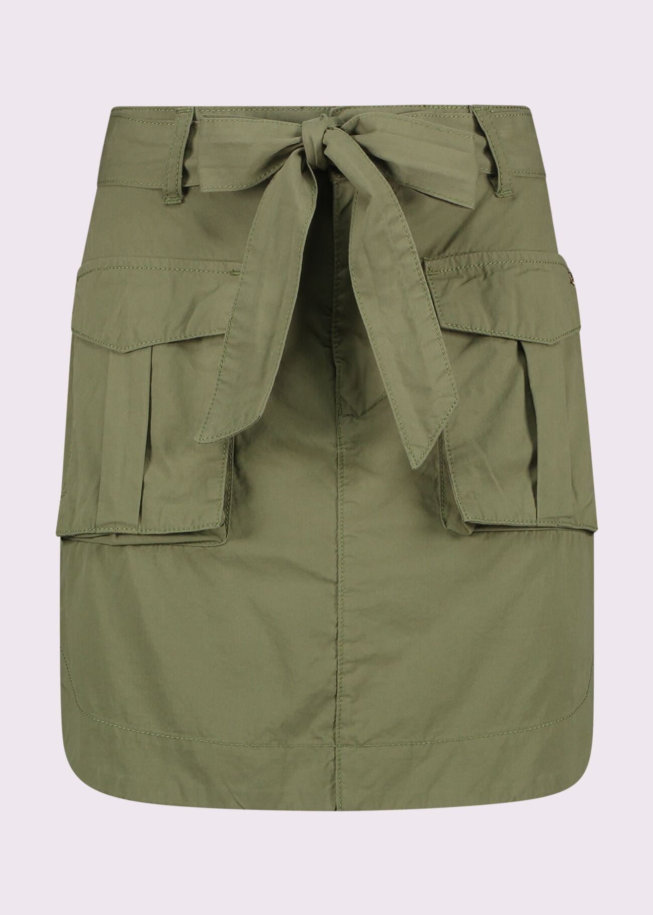 Mini-jupe en coton avec ceinture