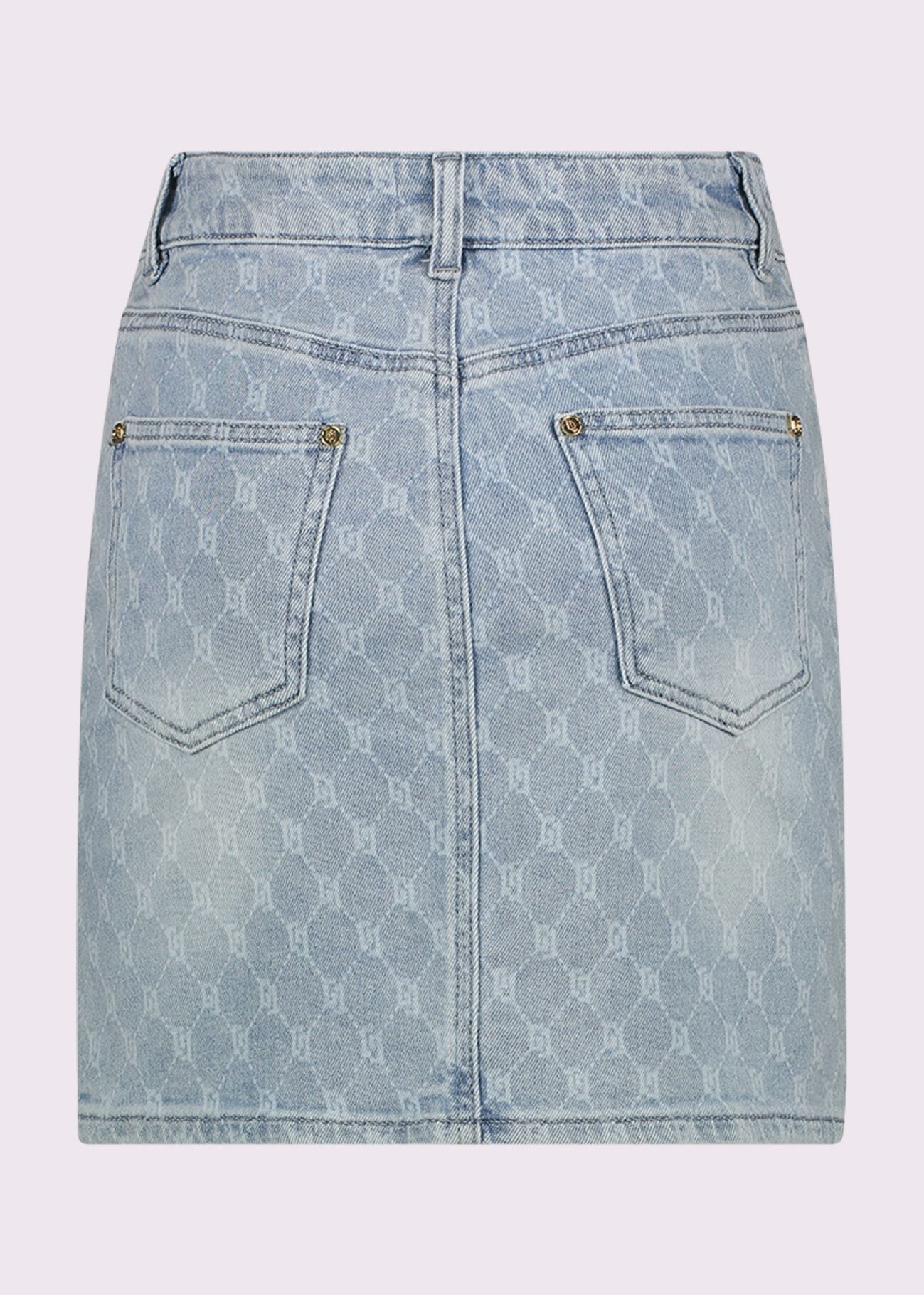 Mini-jupe en denim de coton