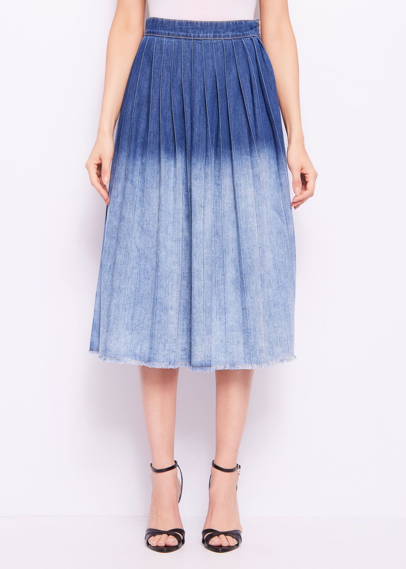 Jupe en chambray de coton