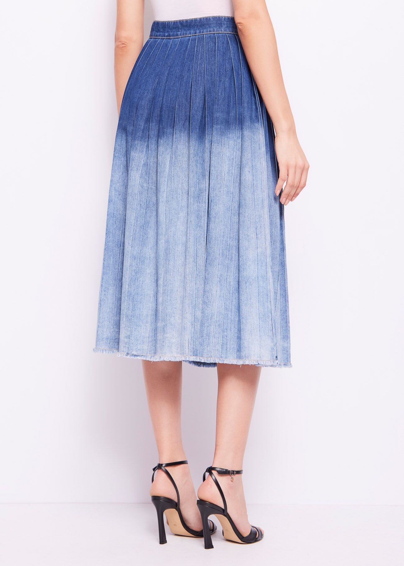 Jupe en chambray de coton