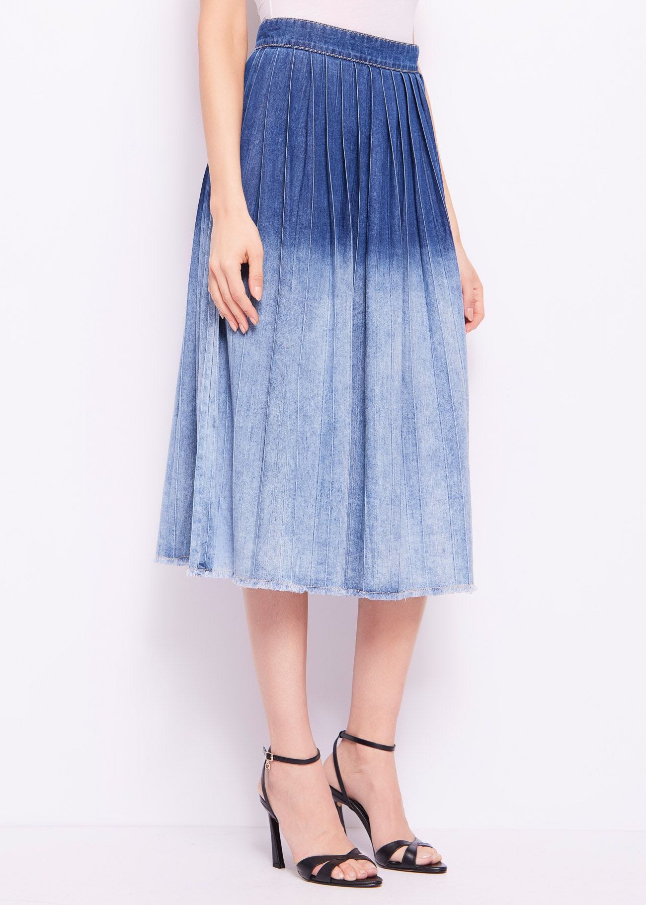 Jupe en chambray de coton