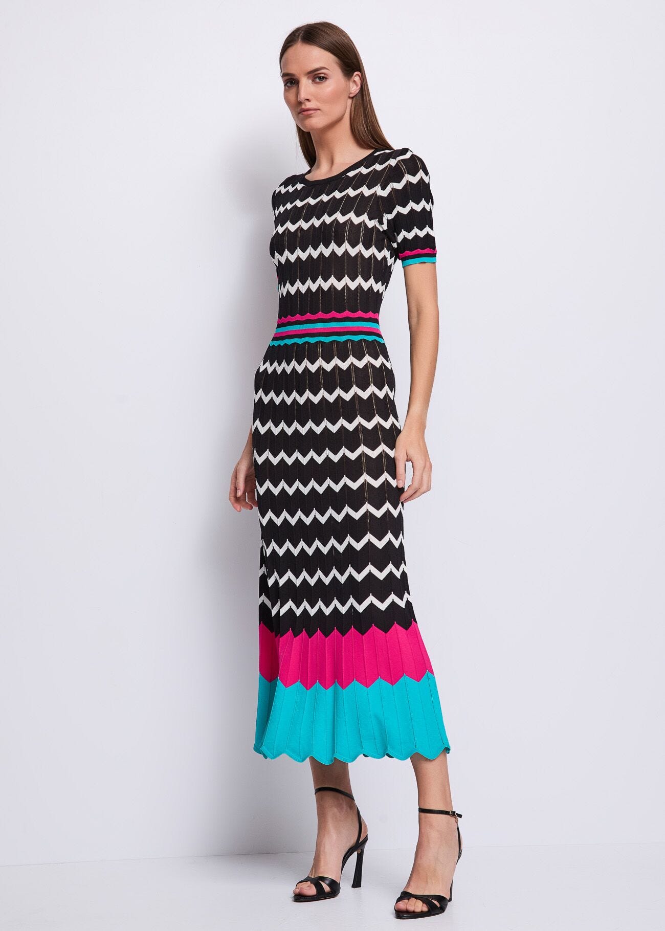 Robe en maille jacquard pour femme