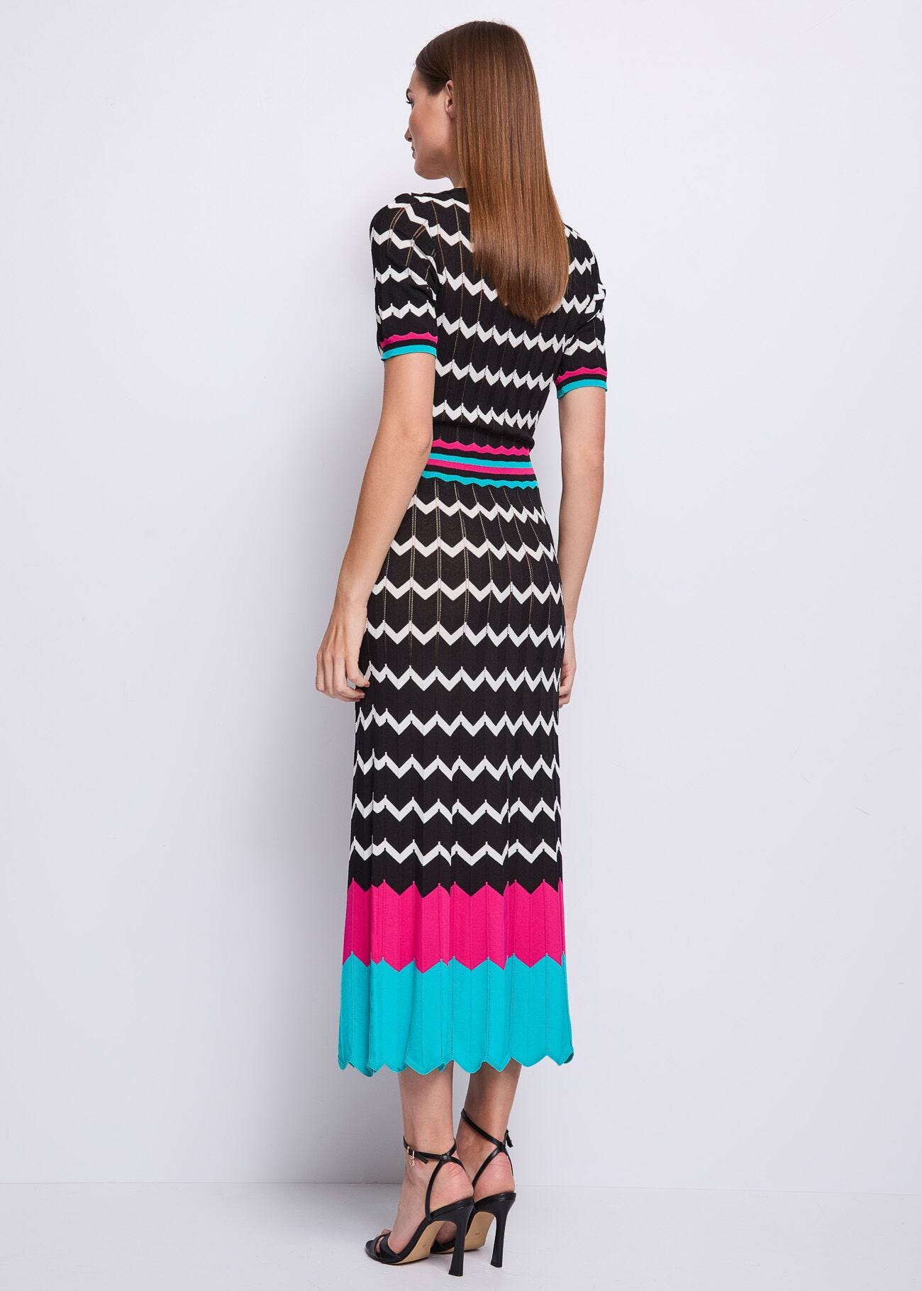 Robe en maille jacquard pour femme