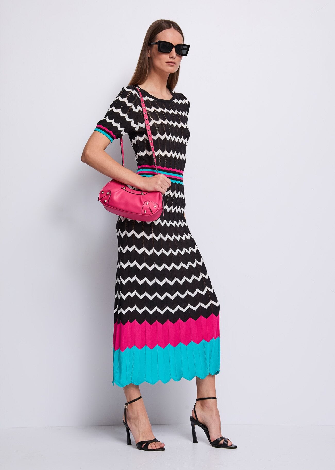 Robe en maille jacquard pour femme