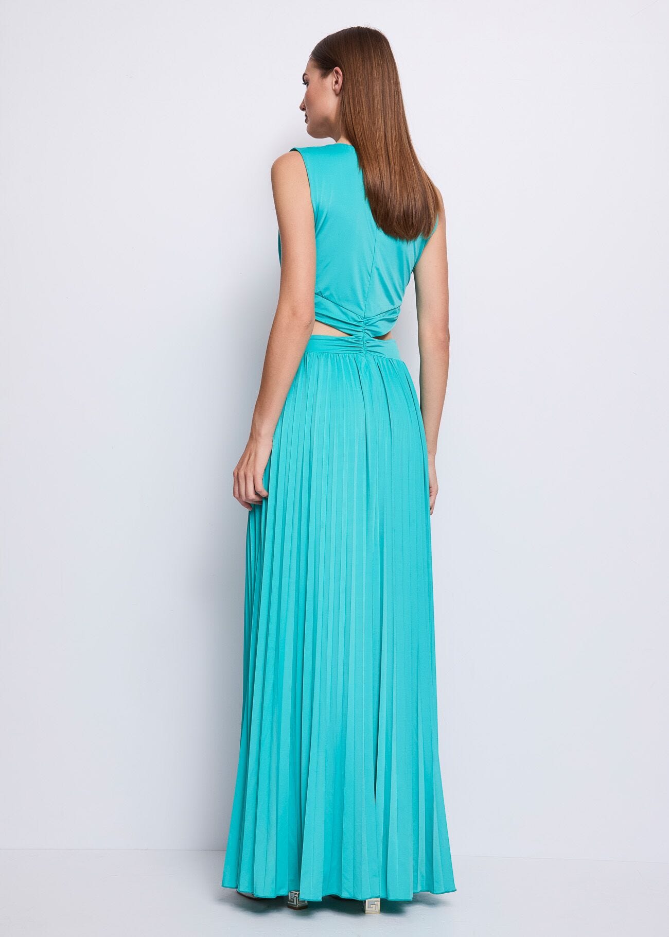Robe verte en jersey pour femme
