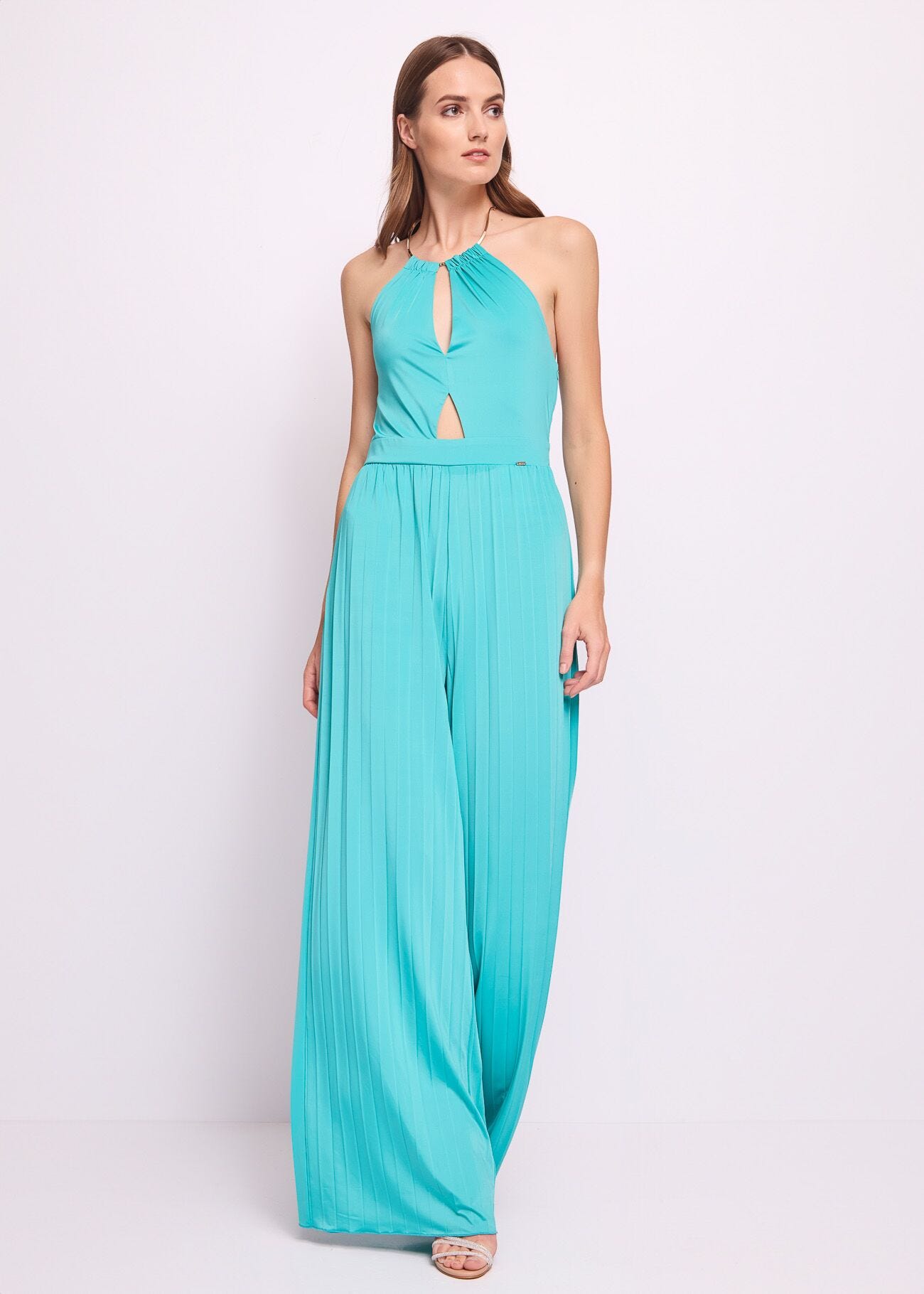 Combinaison verte en jersey pour femme