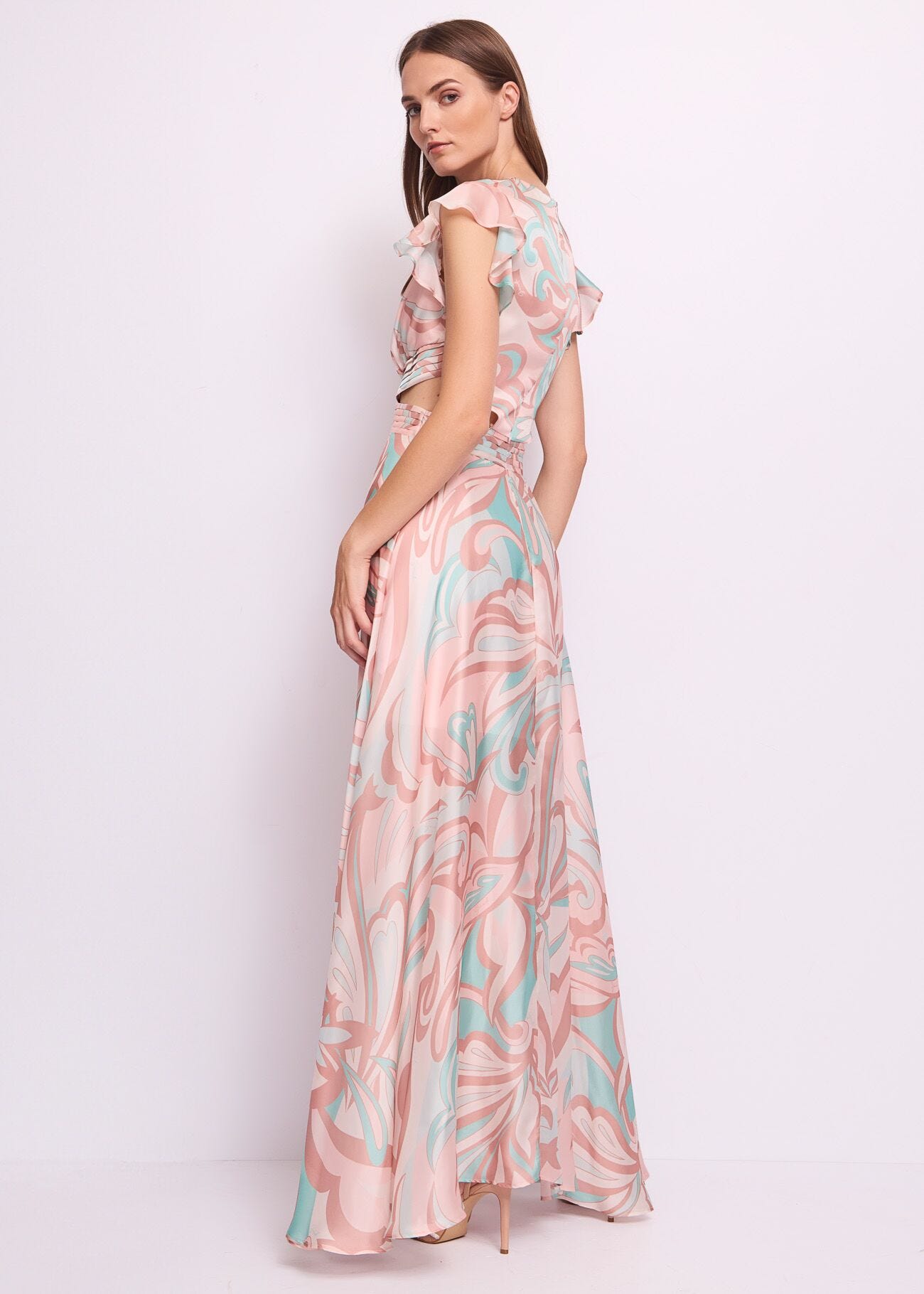 Women's printed chiffon dress