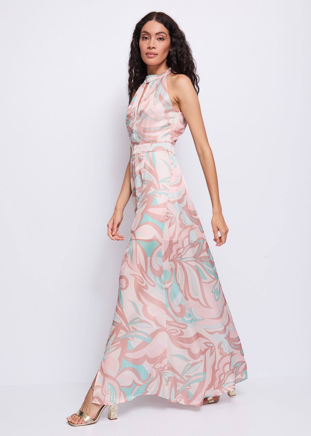 Women's printed chiffon dress