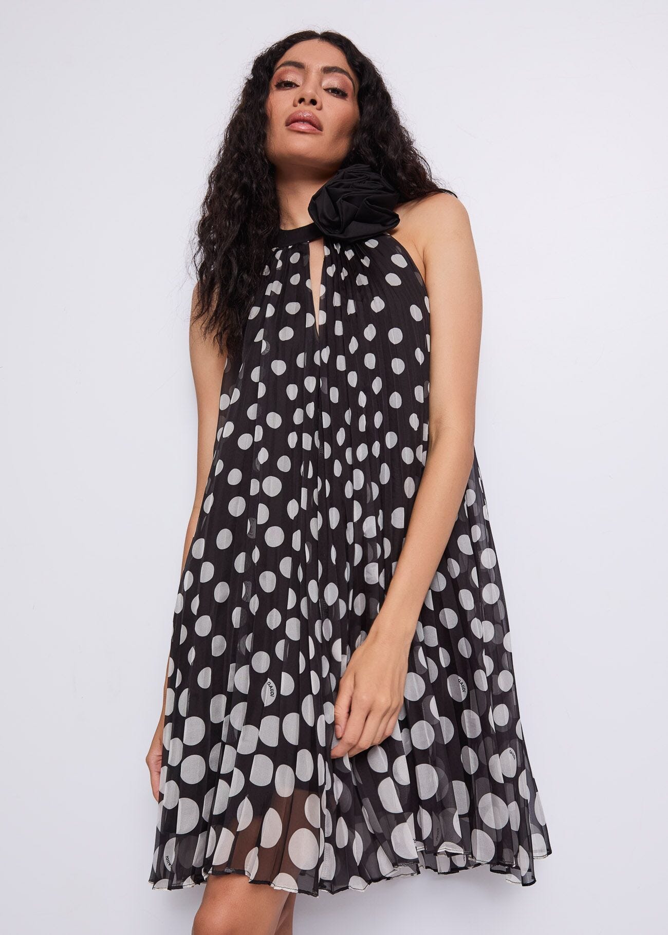 Robe en chiffon imprimé pour femme