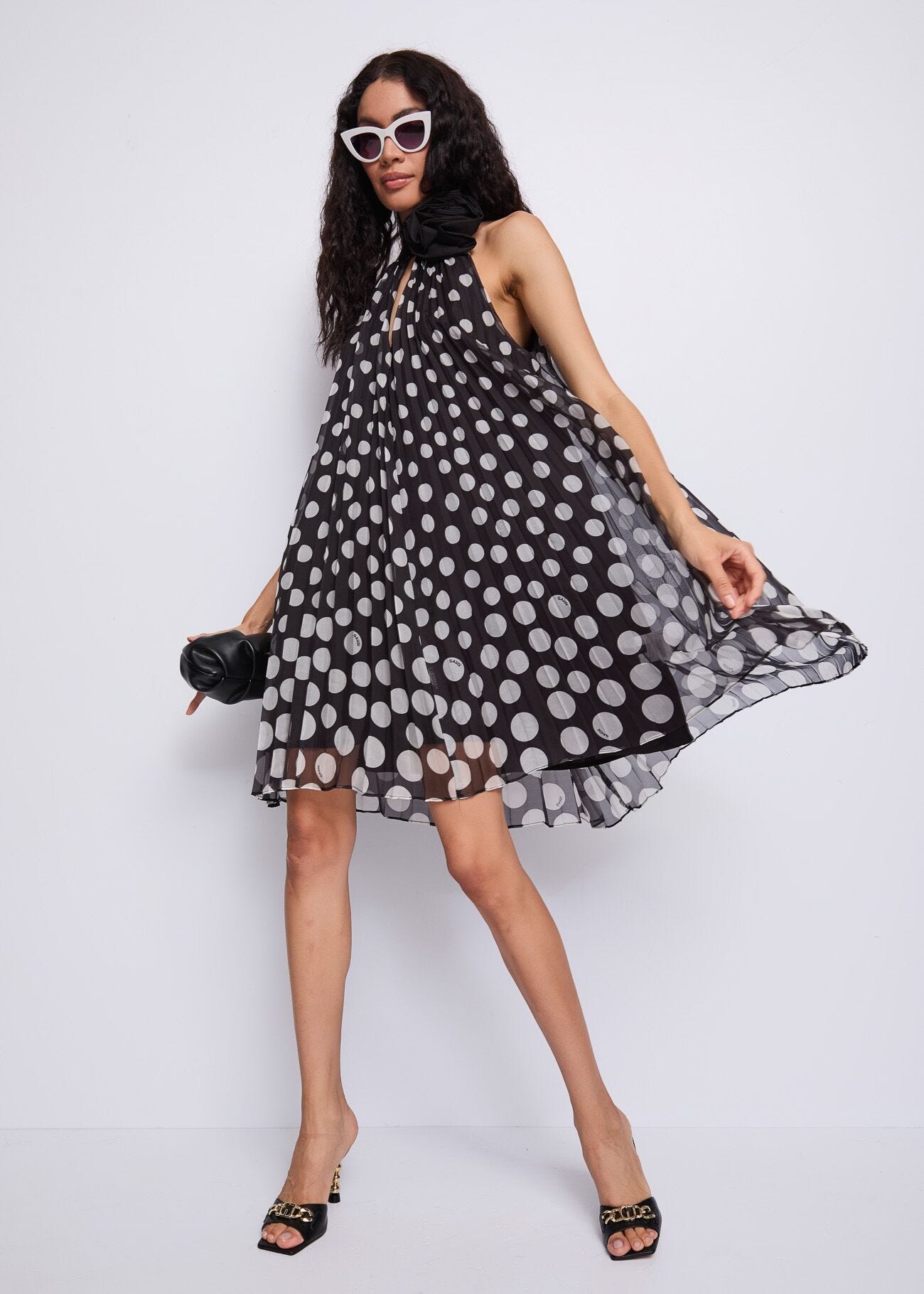 Robe en chiffon imprimé pour femme