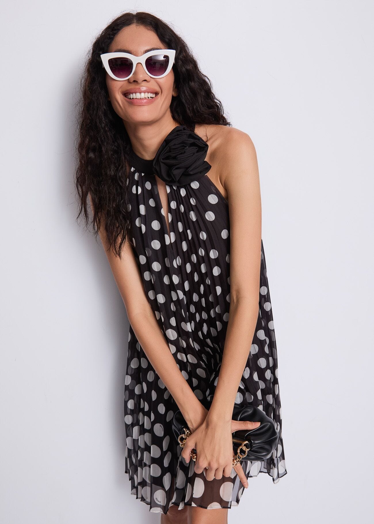 Robe en chiffon imprimé pour femme