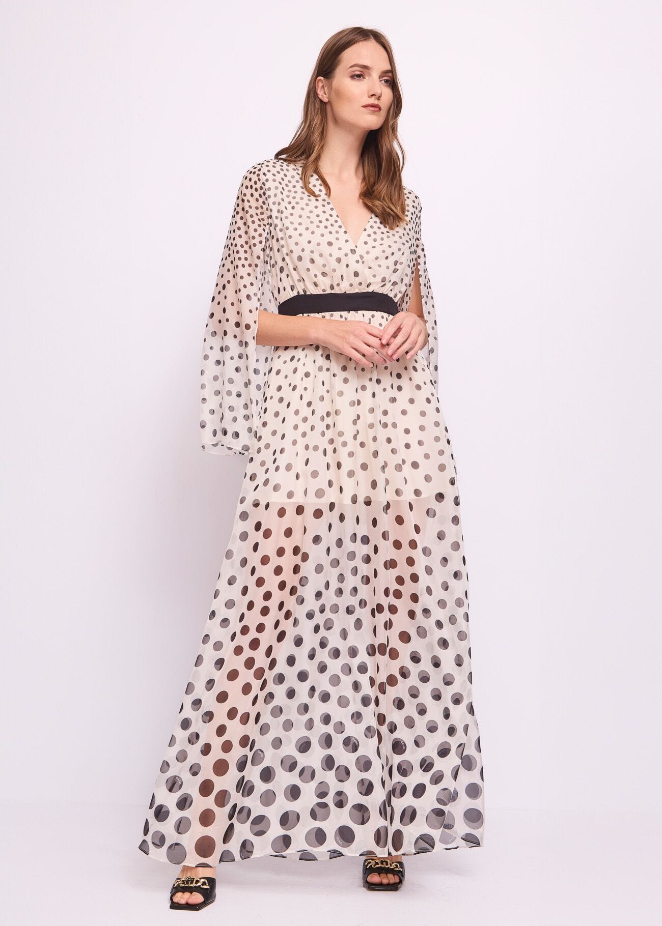 Robe en chiffon imprimé pour femme