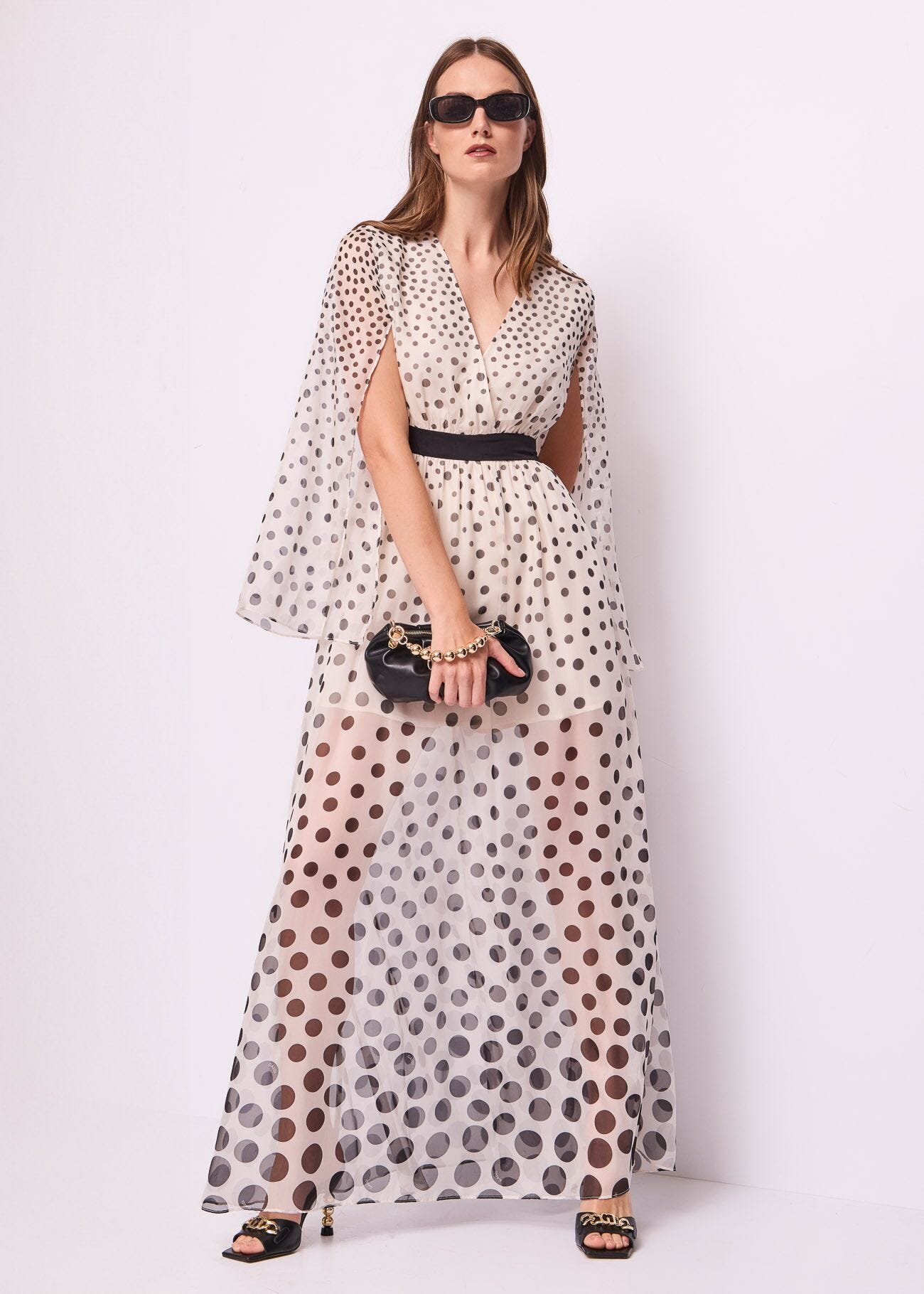 Robe en chiffon imprimé pour femme