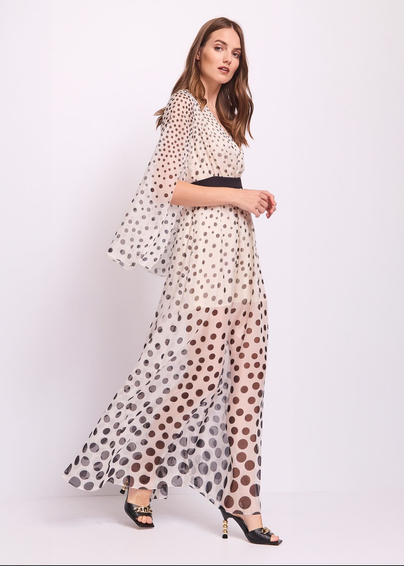 Robe en chiffon imprimé pour femme