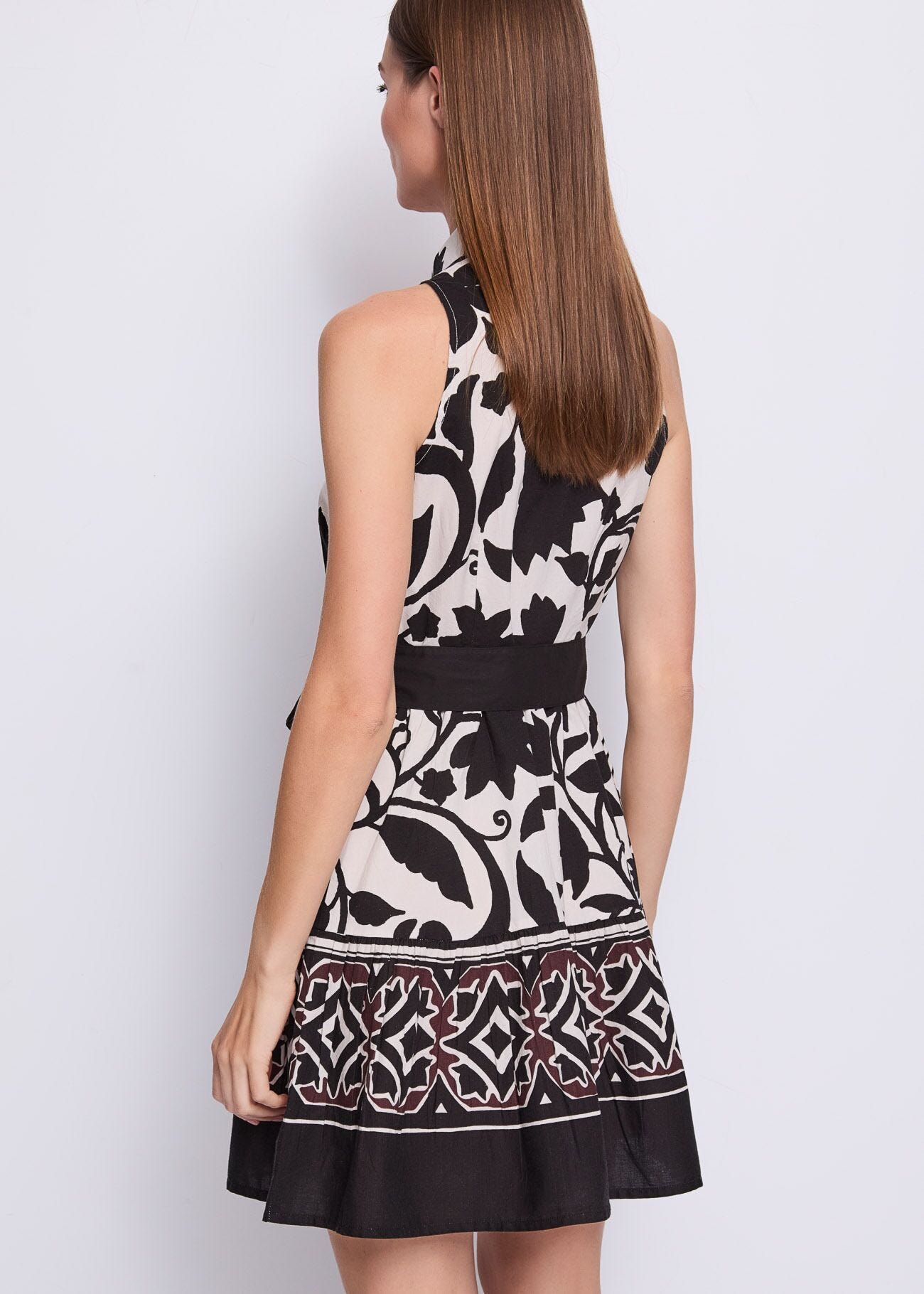 Vestido de mujer de algodón estampado
